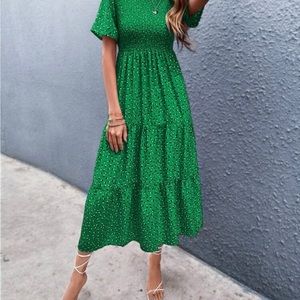 Green floral dress size 6